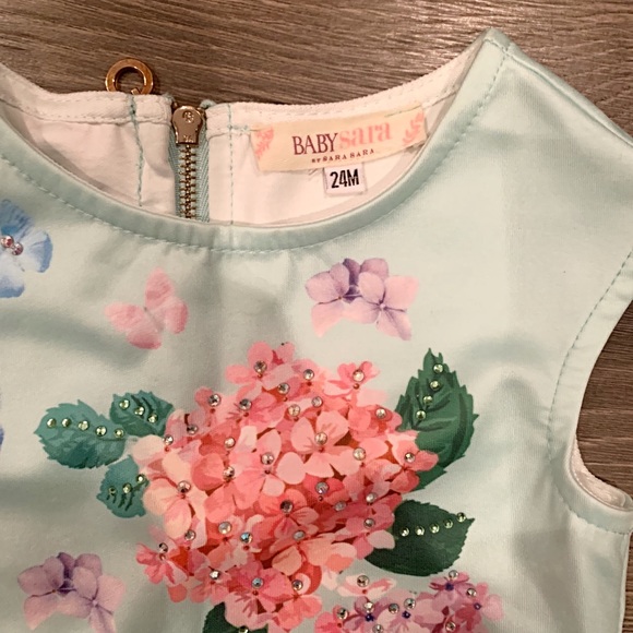 Baby Sara fit and flare crystal blue dress - Picture 4 of 4